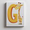 Plakat Litera G Z Żyrafą Plakat Litera G Z Żyrafą, 40X50 Cm, Bez Ramy, Papier Matowy 230 Gsm