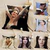 Наволочка Anne Hathaway Льняные чехлы для подушек Декоративные диванные домашние подушки Чехлы для автомобильных сидений