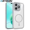 KEYSION Прозрачный магнитный чехол для телефона для HONOR X8d Силикон+ПК HD Прозрачная противоударная задняя крышка для Huawei Honor 600 Lite 5G