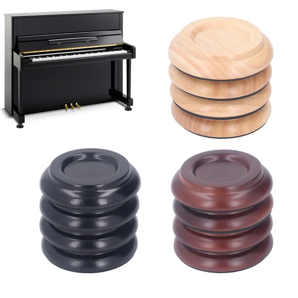 4 шт., защита для пола для фортепиано, антивибрационная защита небольшого размера, нескользящая чашка для фортепиано, защита для пола