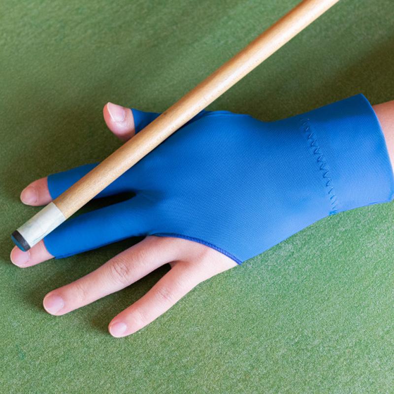 1Pc Spandex Snooker Billiard Cue Glove Pool Left Hand Open Three Finger Accessory Professional Billiards Gloves Left Hand Cover