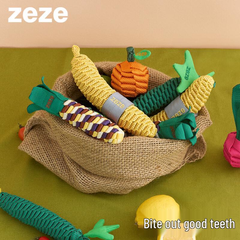 ZEZE Плетеная веревка для домашних животных в виде фруктов и овощей, игрушка-грызунок