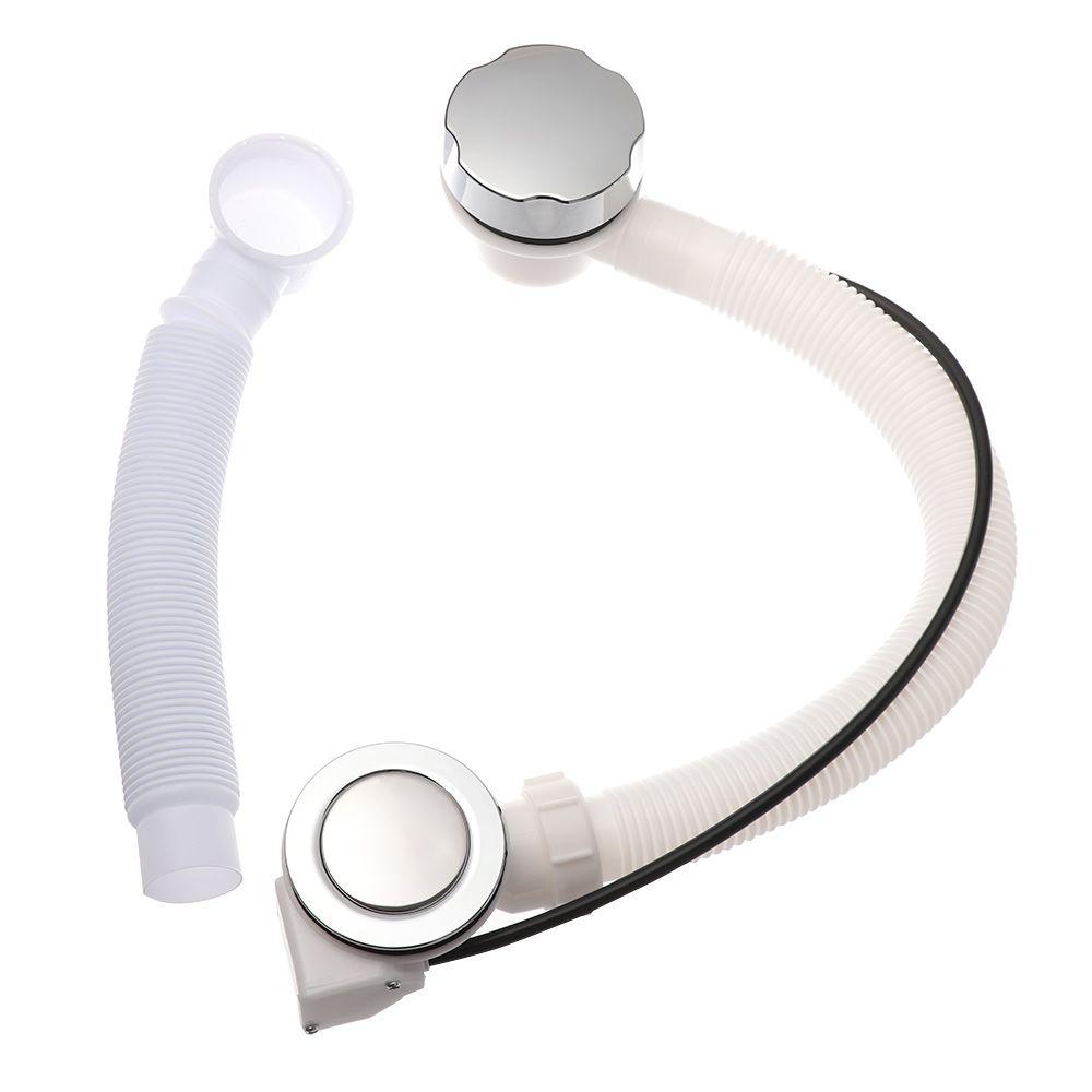 Chrome Connection Pop-Up Bathroom Kit Перелив для ванны Сливная труба Скрытая сливная труба для ванны