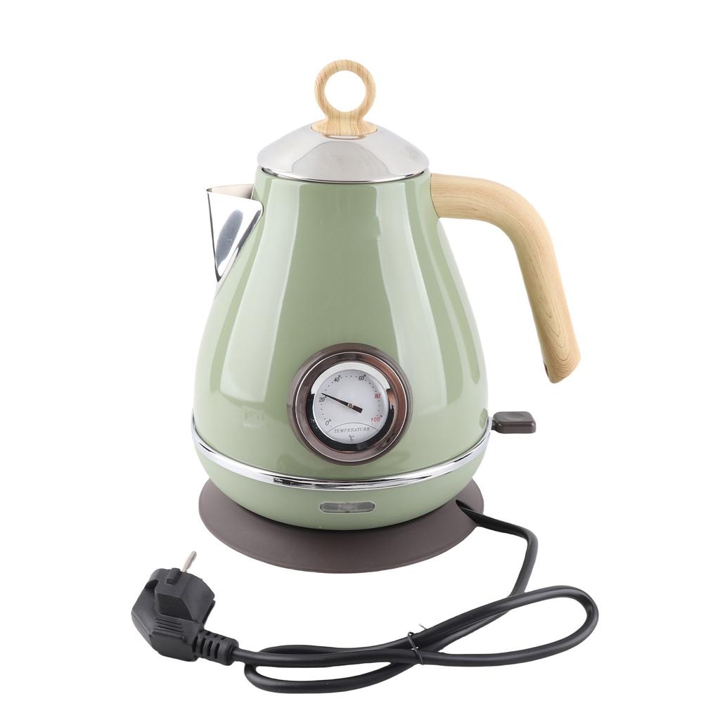 Электрический чайник 1,7 л Ретро Дерево Защита от сухого кипячения Домашний электрический чайник с дисплеем температуры