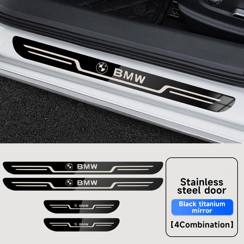 Stainless Steel Car Door Sill Scuff Plate For BMW M M3 M5 X1 X3 X5 X6 E90 E91 E92 E93 M3 E60 Anti-Scratch Seal Tang Protection