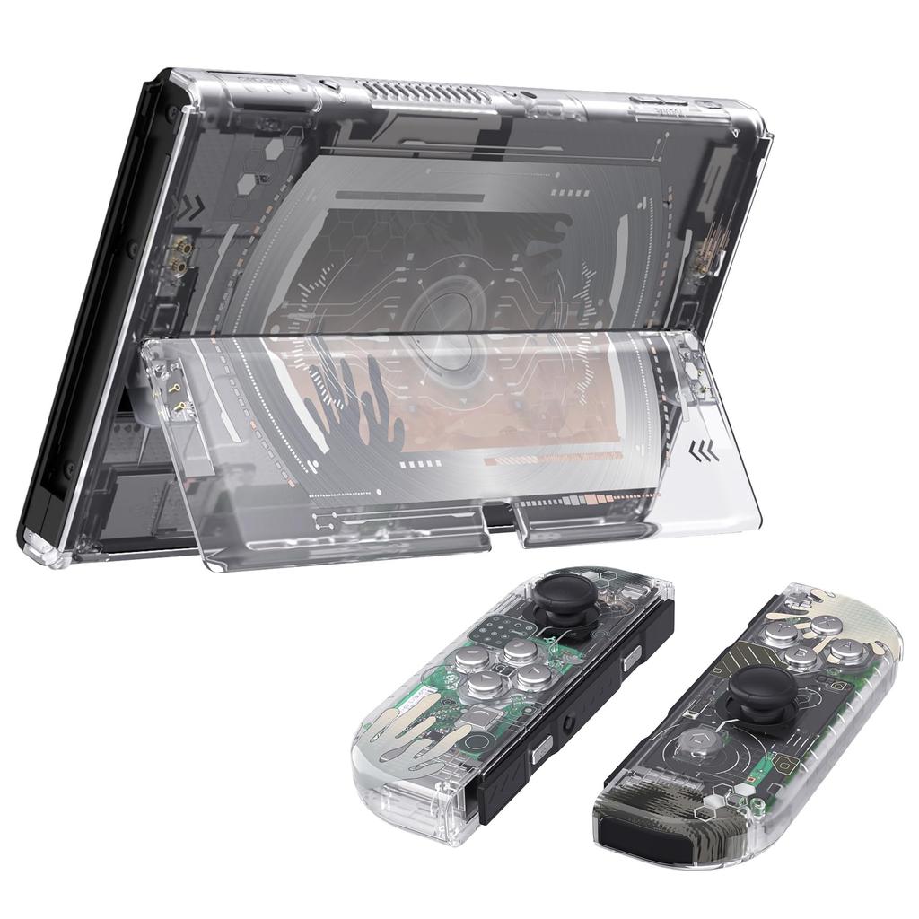 Not the Main Body Pattern Back Plate for eXtremeRate Switch Compatible with OLED PC Switch Back Switch Compatible with Switch OLED Joycon Handheld