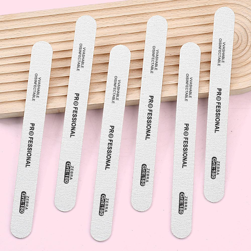 Серая пилка для ногтей из нержавеющей стали со сменной наждачной бумагой 100-180 грит