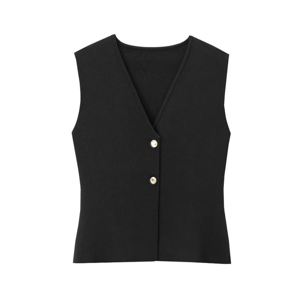 LYRIA Женский юбочный костюм Винно-красный Вязаный V-образный вырез Без рукавов Приталенный жилет + Однотонная юбка макси с высокой талией и молнией Пэчворк Уличный