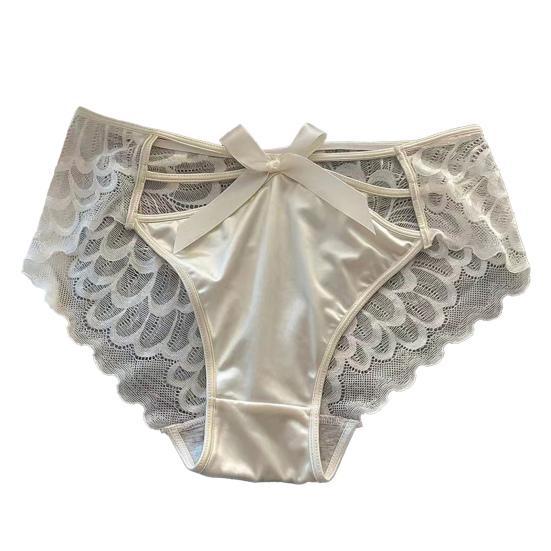 Women's Sexy Lace Lace Low Rise Hipster Underwear Soft Floral Panties Seamless Sheer Mesh