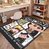 Crayon Shin Print Rug, Washable Floor Carpet, For Entryway Dorm Laundry Room Office Study, Home Decor Birthday Christmas Gift