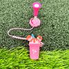 Golf Tee Cartoon Shape Lightweight Portable Colorful Anti-Lost Golf Tee Hanger with Strap Golf Accessory Gift