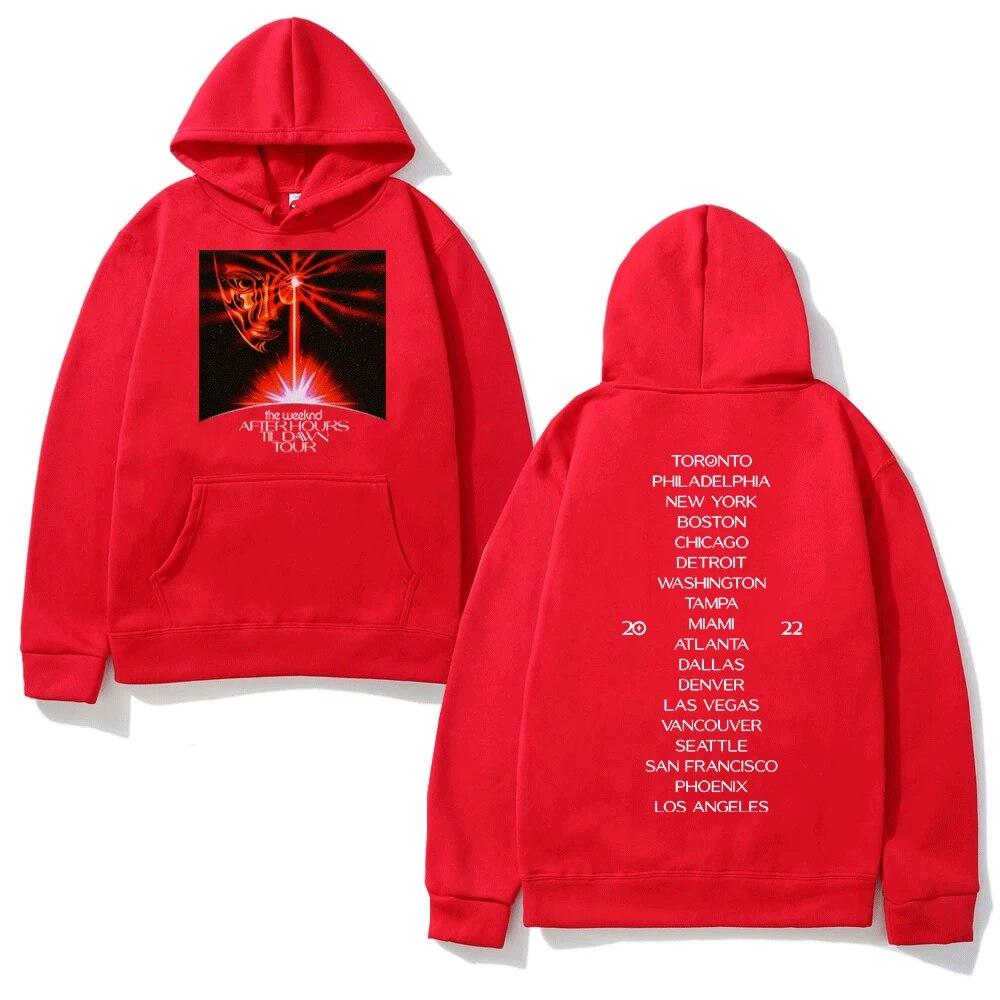 The Weeknd After Hours Til Dawn 2022 Толстовка в стиле хип-хоп Музыка After Hours Til Dawn Concert Модный флисовый пуловер