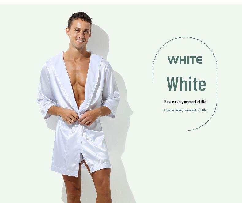 Унисекс Легкий Халат с Длинным Рукавом и Завязками - Однотонный Большого Размера для Мужчин и Женщин.