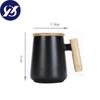 Ceramic Large Capacity Coffee Mug with Wooden Handle Office Water Tea Cup Milk Mug Drinkware