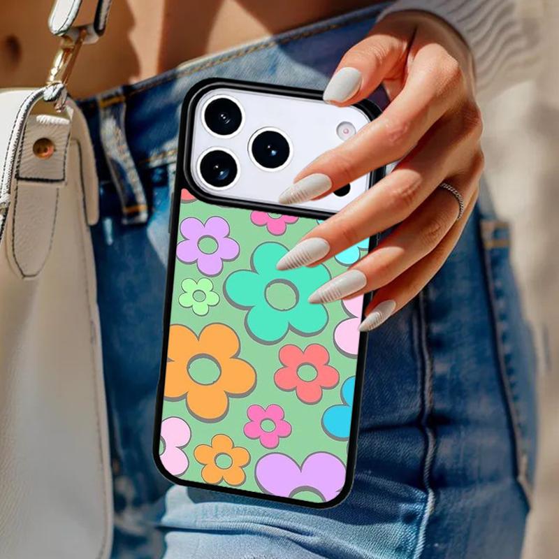 Чехол для телефона в стиле хиппи с ромашками и тай-дай цветами для iPhone 17 Air 14 15 13 12 Max Чехол для Apple 14 15 16 16e 11 Pro Max Plus