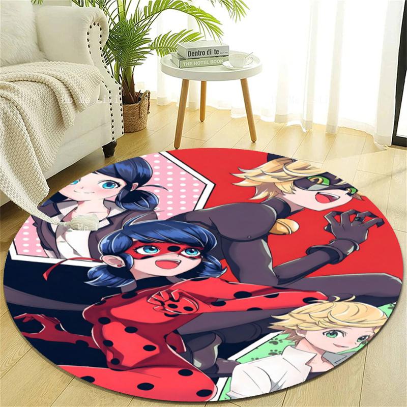 Personalized Ladybug Round Chair Office Rug - Perfect for Mat, Office Chair & More - Ideal Gift for Birthdays and Holidays