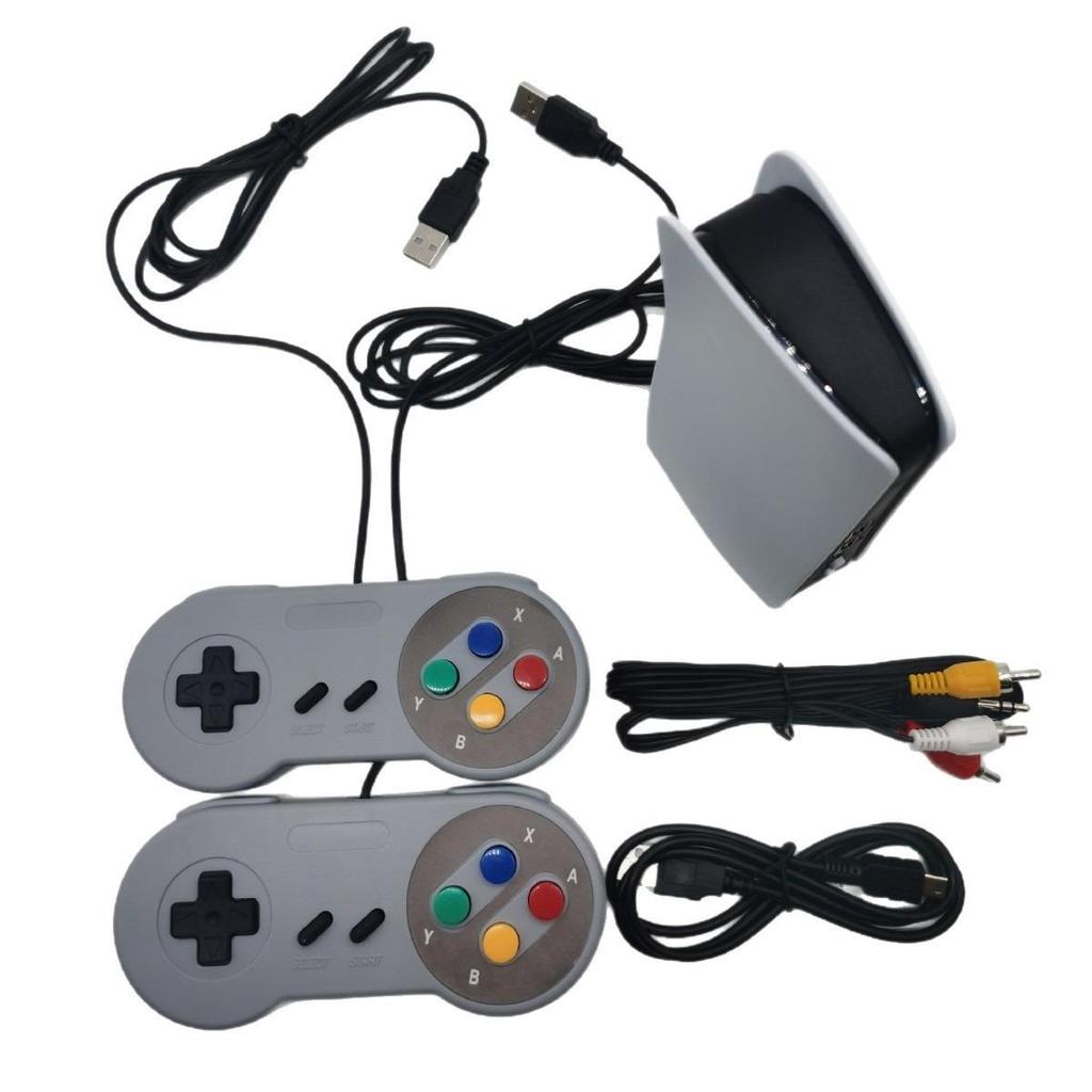 Ностальгическая красно-белая игровая приставка NES для телевизора с мини-контроллером PS5 и AV-кабелем