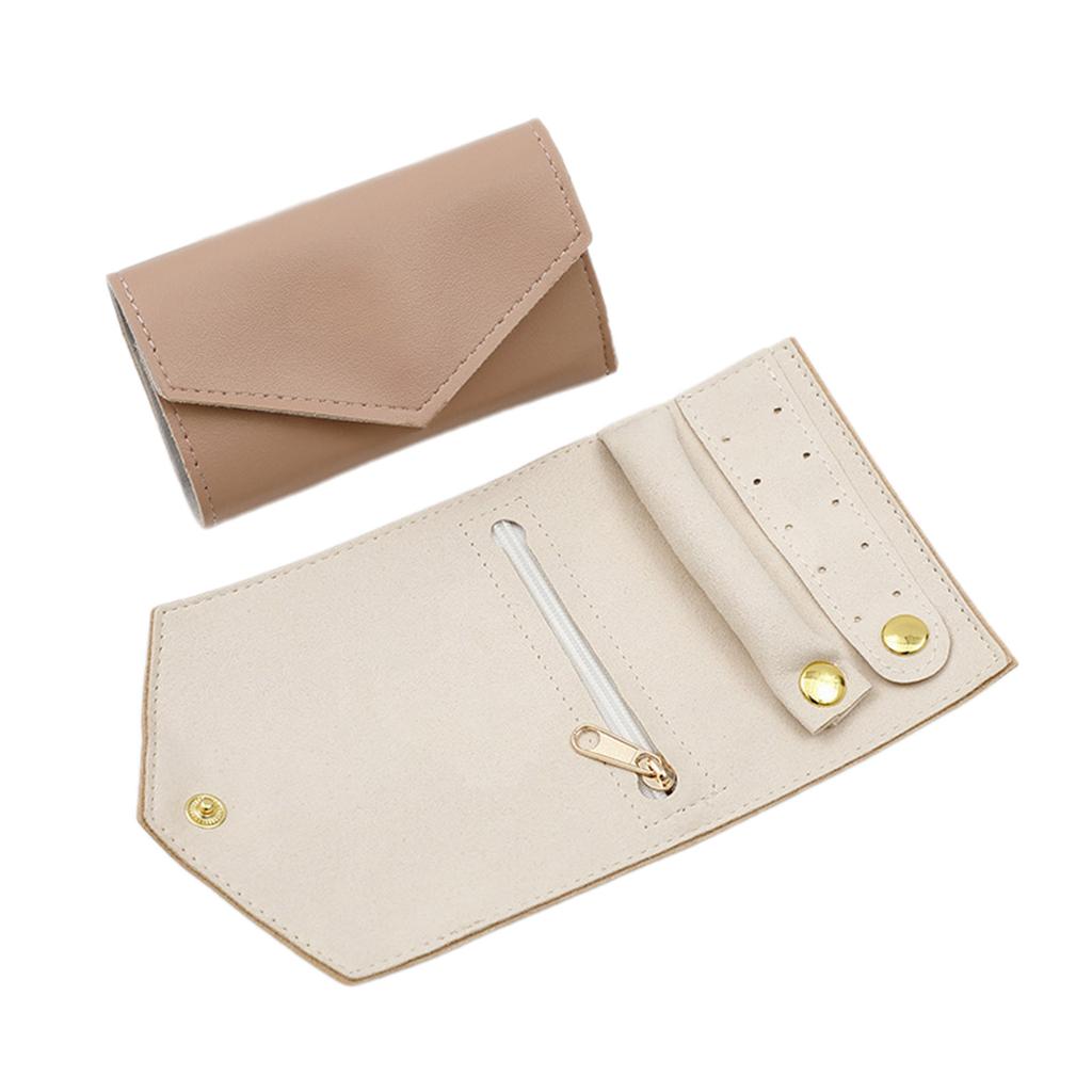 Compact and Practical Jewelry Roll Foldable Jewelry Case Bag for Journey Rings Necklaces Perfect for Any Occasion