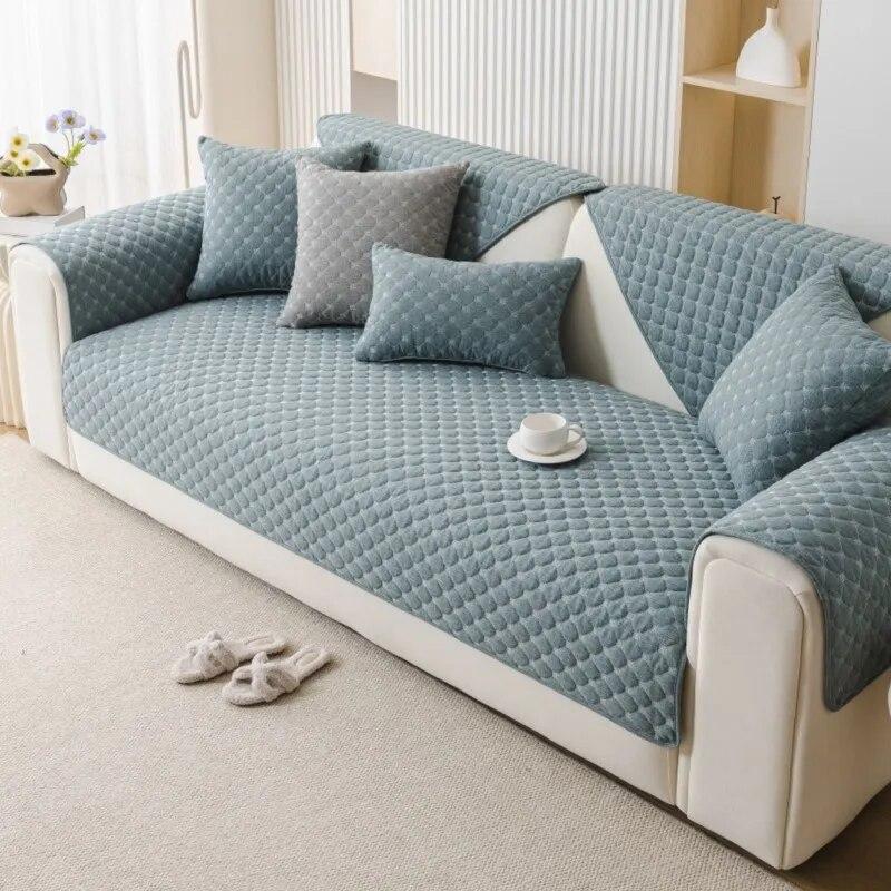 Living Room Anti-slip Couch Furniture Protection Cover Mat Universal Cotton Linen Sofa Slipcover Luxury Sofa Couch Covers