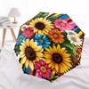 1 шт. Автоматический складной зонт - Рисунок подсолнухов, Портативный и складной дизайн с 8 спицами, Подарки на Рождество и день рождения