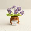 Handmade Crochet Potted Tabletop Decor Words of Encouragement Forget-me-not Crochet Orange Convolia Heart-warming Ornament