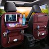 Premium All-in-One Car Back Seat Organizer Foldable Table, Kick Mats, Tissue Box, Cup & Umbrella Holders, Laptop Station, and Car Eating Tray