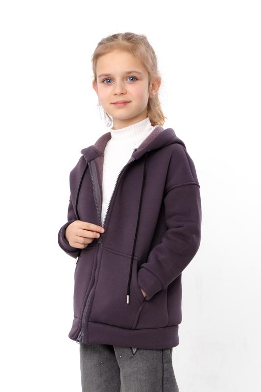 Girls' warm zip hoodie – Plain everyday wear, Winter 6395-025-5 HC