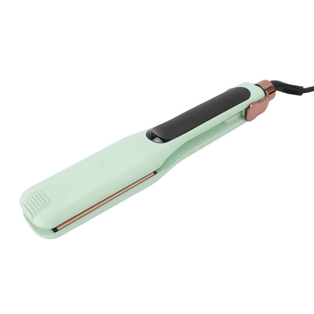 Hair Straightener Curling Iron Fast Heating LCD Display Temperature   Professional Hair Flat Iron Green