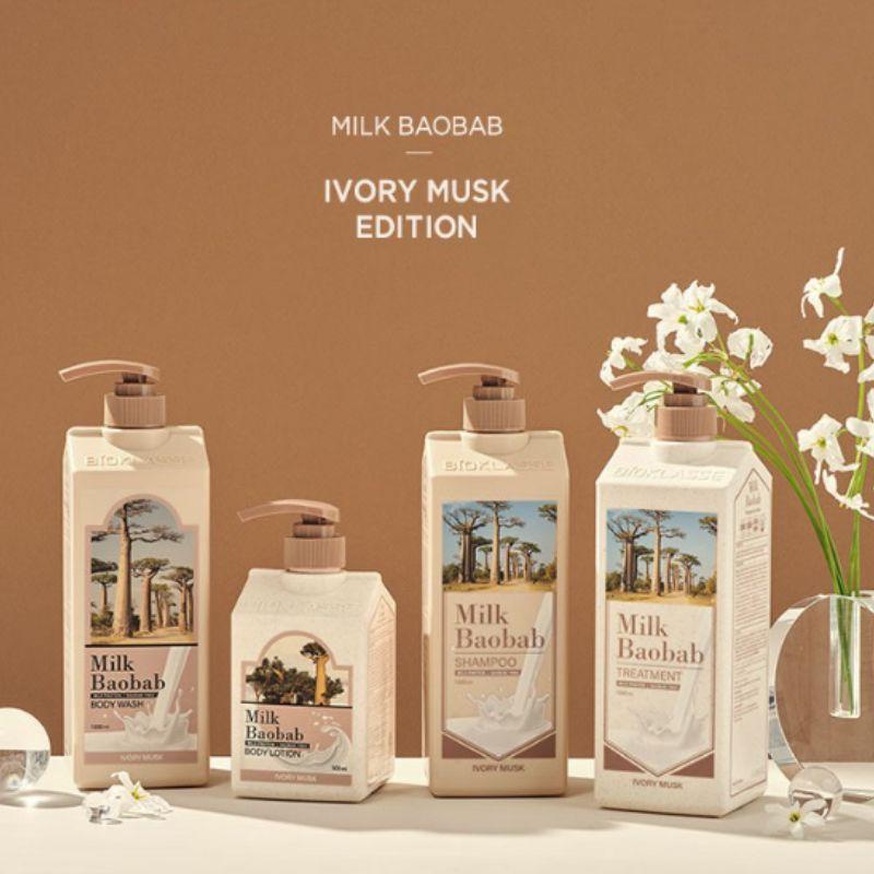 Milk Baobab Гель для душа Ivory Musk 1 л – Увлажняющий мускусный очищающий гель для тела
