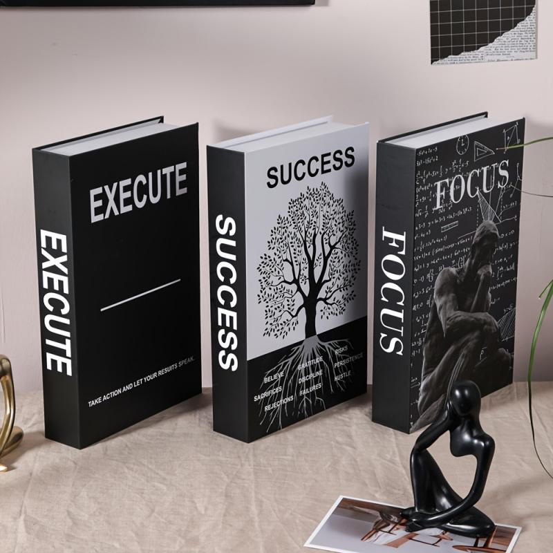 Set of 3 Inspirational Desk Decor Books Suitable for Home Office Decor Room Decor Fake Books Home Decor