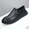 Leather Men'S Shoes Soft Sole Soft Surface Men'S One-Pedal Loafers Spring Men'S Black Business Casual Leather Shoes