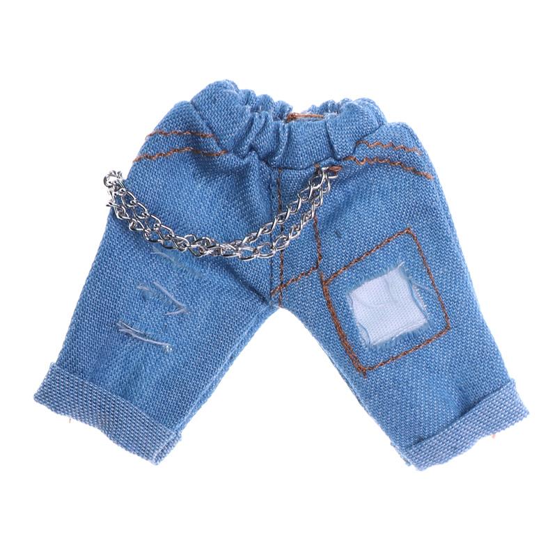 Одежда для кукол ob11 Baby Clothes For Baby Chain Jeans Pants Liquor Bar And Jeans Furniture For Dolls 1/12 Cool Anime High Quality Toy Accessoriess