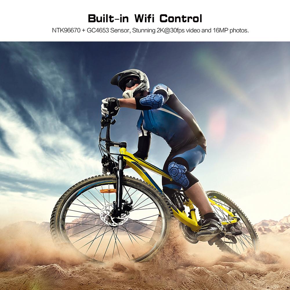 Велосипедная камера 4K Экшн-спортивный шлем Водонепроницаемый Wi-Fi Приложение Крепится на голову На открытом воздухе Приключения Велоспорт