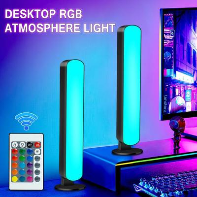 Умные светодиодные панели RGB, синхронизация музыки, светодиодная подсветка телевизора, атмосфера для игровой компьютерной комнаты, ночник для спальни, украшение настольной лампы
