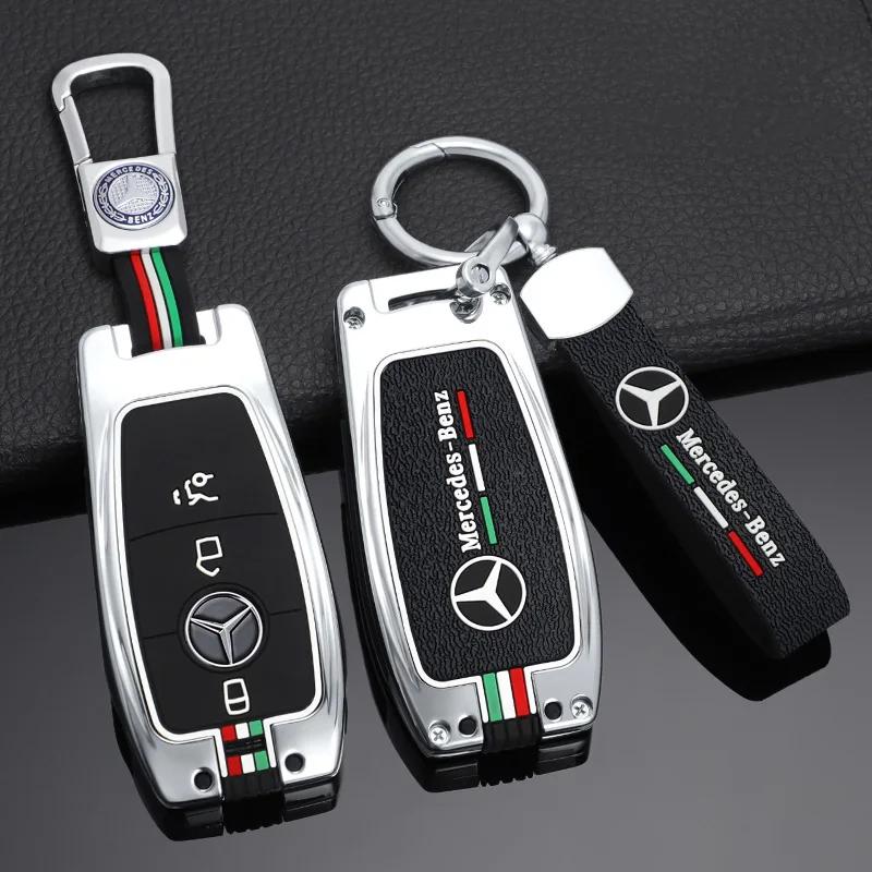 YWP4  Fashion Zinc Alloy Car Remote Key Case Cover For Mercedes Benz A C E S G Class GLC CLE CLA GLB GLS W177 W205 W213 W222 X167 AMG