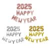 Набор воздушных шаров с Новым годом 2025 года, самозапечатывающиеся воздушные шары из алюминиевой фольги, баннер с Новым годом, фон для вечеринки в канун Нового года, декорации