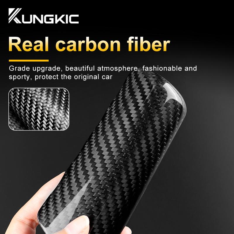 Real Hard Carbon Fiber For Abarth 595 695 2012-2014 2015 2016 2017 2018 2019 2020 2021 2022 2023 Car Handbrake Cover Accessories.