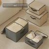 Foldable Dustproof Clothing Storage Box with Lid - Multifunctional Organizer for Clothes and Pants