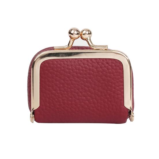 Женский мини-кошелек для монет, ювелирный мешочек, однотонный, с замком-поцелуем, кошелек для мелочи, маленькая сумка для хранения ключей, монет, даты, покупок