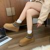 Модные зимние женские сноубутсы на платформе с круглым носком 2025 Новинка на подкладке Теплая женская обувь по акции Готический шик и элегантные ботильоны-носки