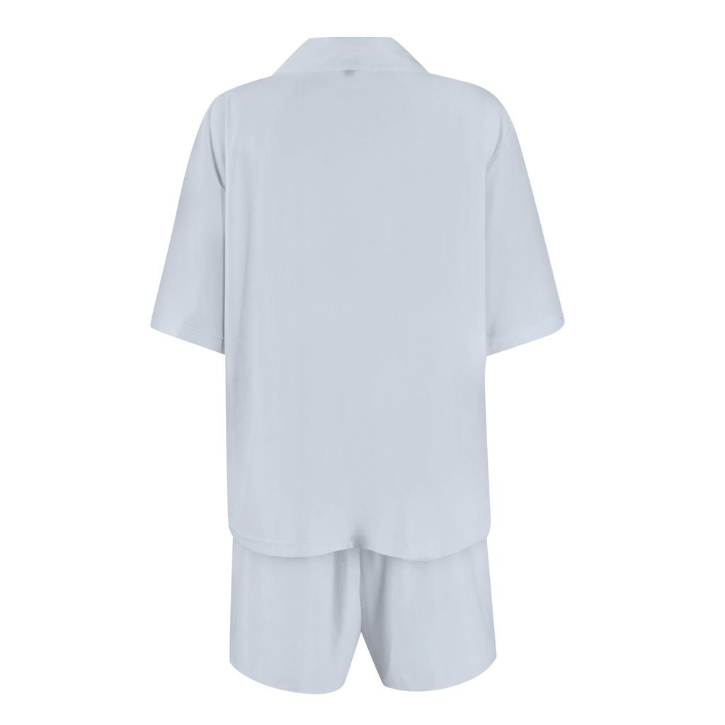 Женская шелковая пижама с коротким рукавом из сатина, комплект из 2 предметов, домашняя одежда на пуговицах