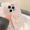 Korean Three-dimensional Pink Bow for Apple 17 Mobile Phone Case for IPhone 16 Silicone 15 Promax Anti-fall 13