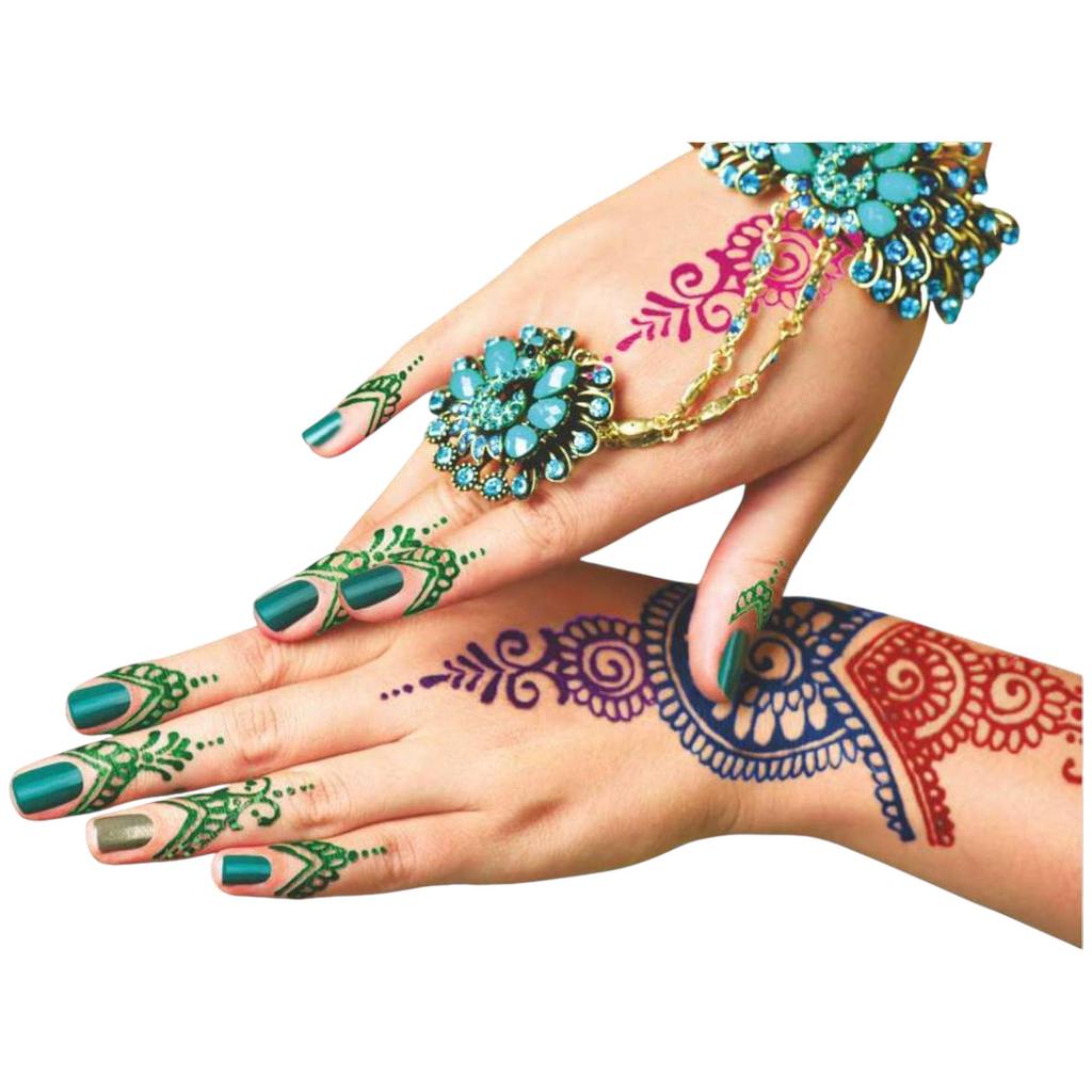 Неха Классический Цвет Хна Конус Упаковка из 1(25г X 12 Конусов) Многоцветный для сложных дизайнов мехенди на руках и ногах