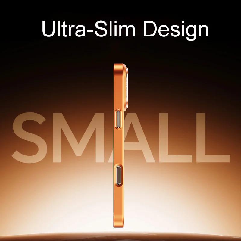 Original Matte For Magsafe Wireless Charge Nano AG Case for iPhone 17 16 15 14 13 Pro Max Tempered Glass Camera Protection Cover