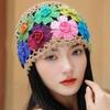 Breathable Hollow Baotou Cap Hand-Knitted Painter Hat Artistic Crochet Beanie Cap  Spring