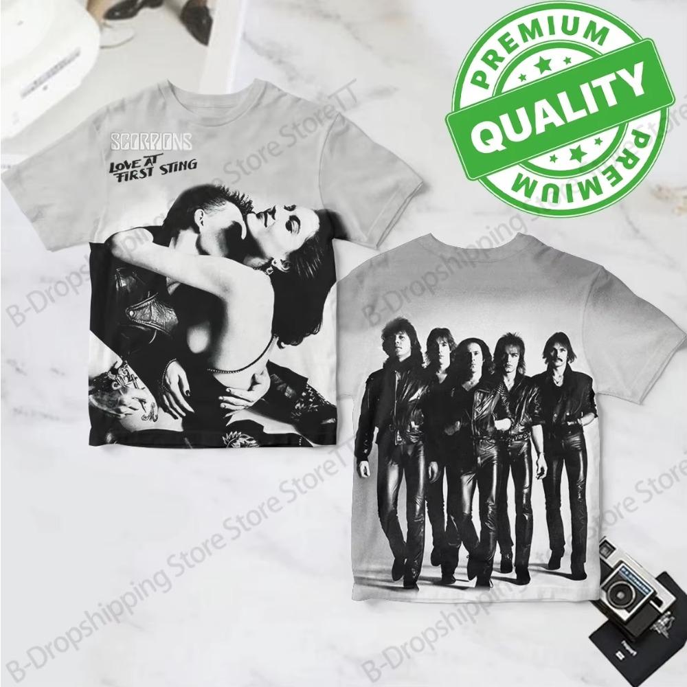 Vintage Heavy Metal Rock Scorpions Band Tour 3D Print T-shirt Men Women Fashion Hip Hop Short Sleeve Tops Tees Men Clothing tops