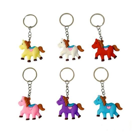 1/2 шт. Брелок Зодиак Лошадь Дизайн Компактный Мини Размер Ручная Работа Брелок Сумки Рюкзаки Кошельки Аксессуары для Автомобилей