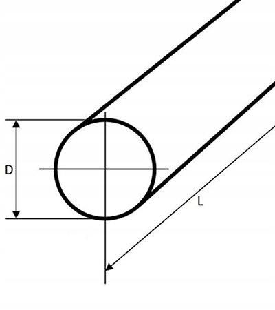 Round Steel Rod Fi 25mm S235 500mm