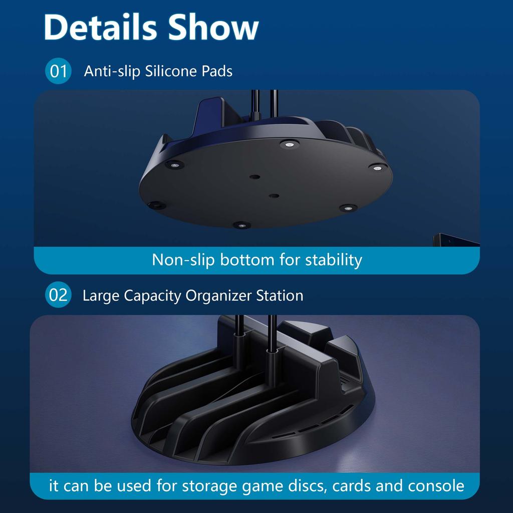 Стойка для хранения игровой консоли, двухуровневая ручка, органайзер для контроллера, держатель дисплея