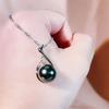 BELLA BOX Классическое женское ожерелье с подвеской из пресноводного черного жемчуга